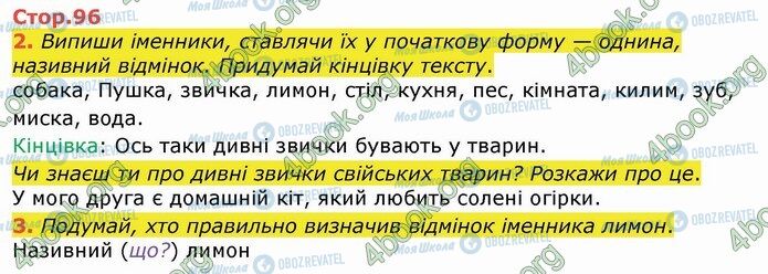 ГДЗ Українська мова 4 клас сторінка Стр.96 (2-3)