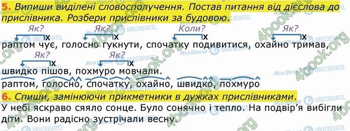 ГДЗ Українська мова 4 клас сторінка Стр.92 (5-6)