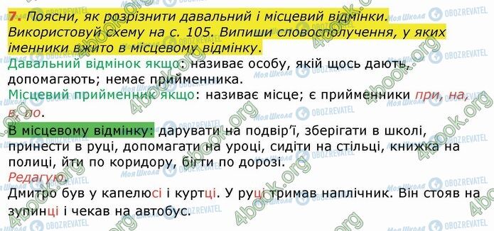 ГДЗ Українська мова 4 клас сторінка Стр.124 (7)