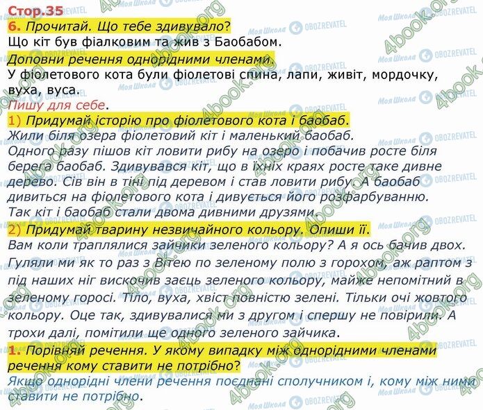 ГДЗ Українська мова 4 клас сторінка Стр.35