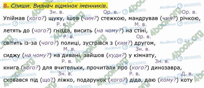 ГДЗ Укр мова 4 класс страница Стр.106 (8)