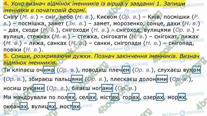 ГДЗ Укр мова 4 класс страница Стр.126 (4-5)