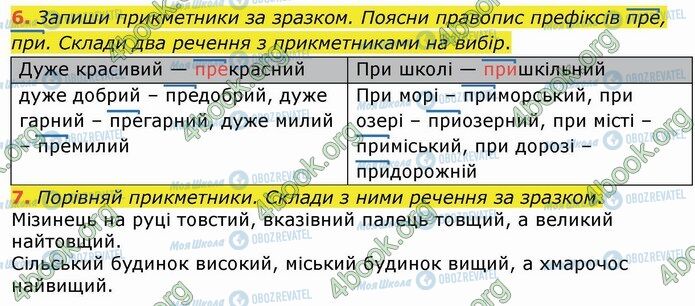ГДЗ Українська мова 4 клас сторінка Стр.33 (6-7)