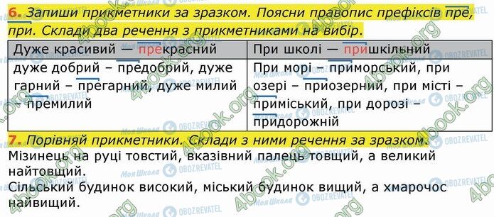 ГДЗ Укр мова 4 класс страница Стр.33 (6-7)