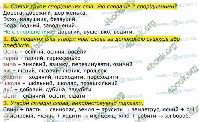 ГДЗ Українська мова 4 клас сторінка Стр.89 (1-3)