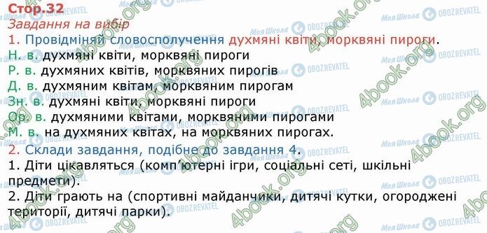 ГДЗ Українська мова 4 клас сторінка Стр.32