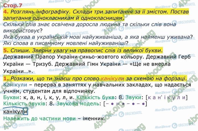 ГДЗ Українська мова 4 клас сторінка Стр.7