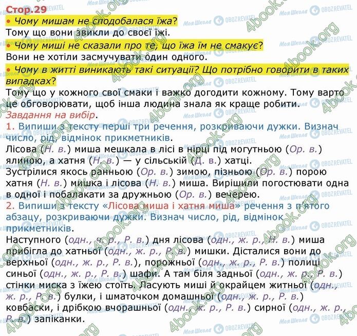 ГДЗ Укр мова 4 класс страница Стр.29