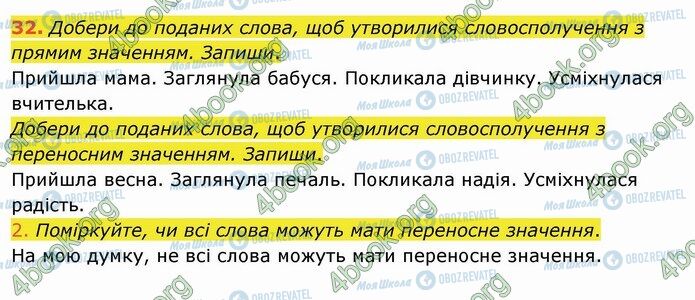 ГДЗ Українська мова 4 клас сторінка 32