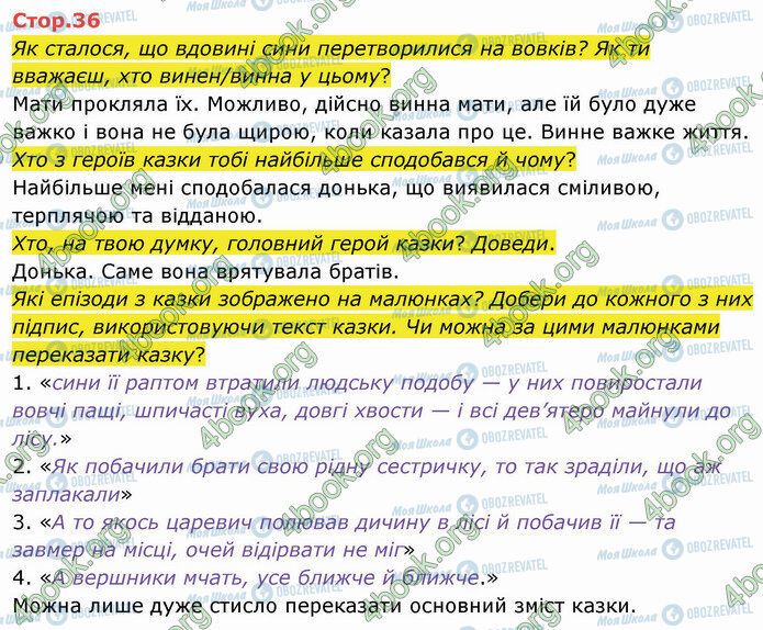ГДЗ Укр мова 4 класс страница Стр.36 (1)