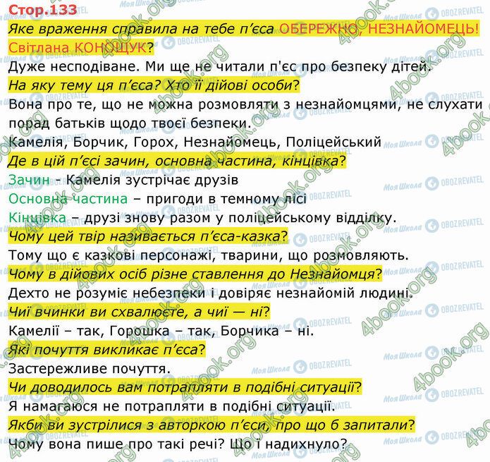 ГДЗ Українська мова 4 клас сторінка Стр.133