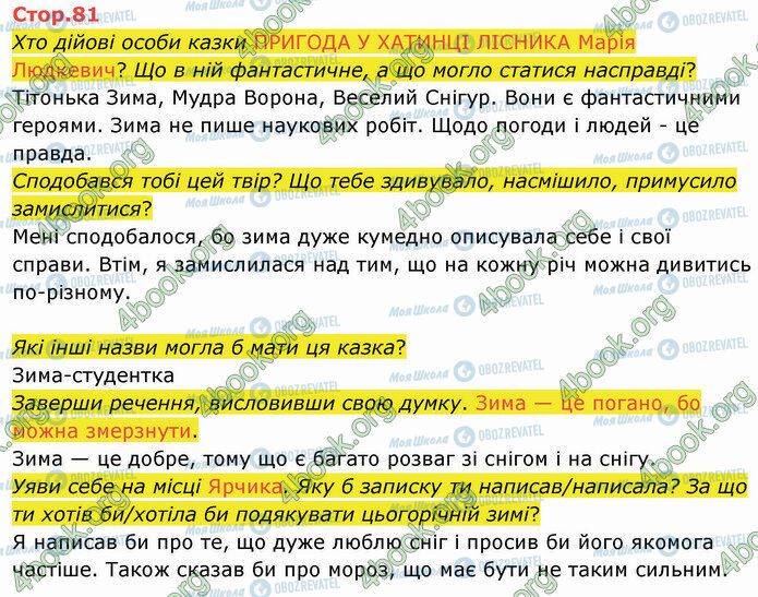 ГДЗ Українська мова 4 клас сторінка Стр.81