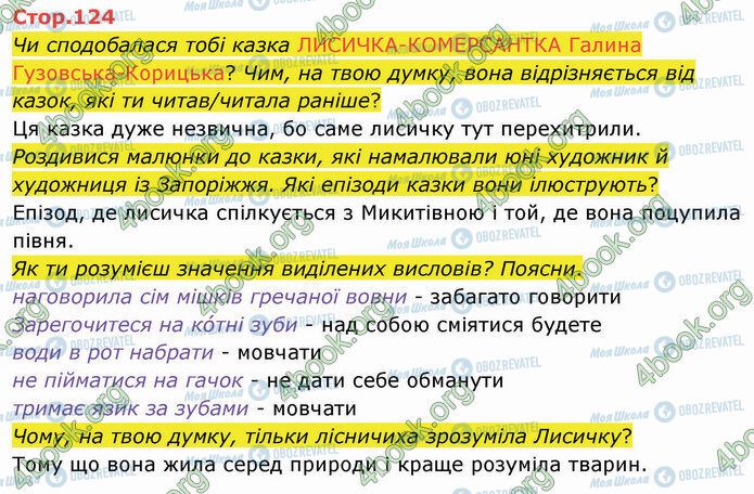 ГДЗ Українська мова 4 клас сторінка Стр.124