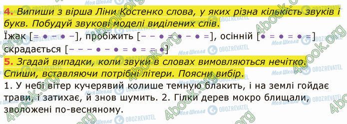 ГДЗ Укр мова 4 класс страница §55 (4-5)