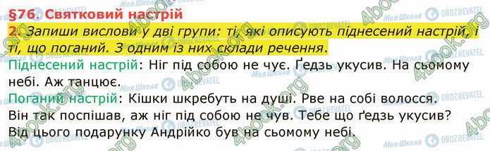 ГДЗ Укр мова 4 класс страница §76 (2)