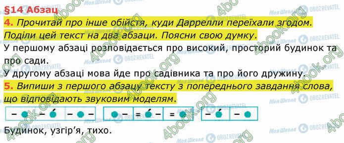 ГДЗ Укр мова 4 класс страница §14 (4-5)