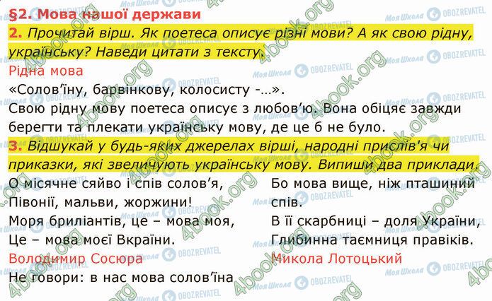 ГДЗ Українська мова 4 клас сторінка §2 (2-3)
