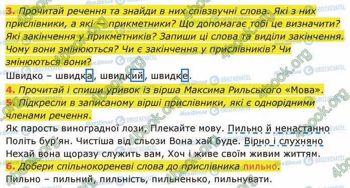 ГДЗ Українська мова 4 клас сторінка §73 (3-6)