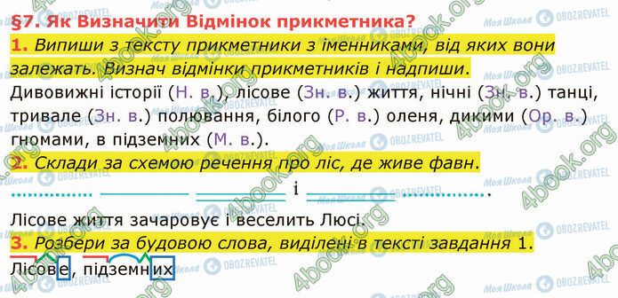 ГДЗ Українська мова 4 клас сторінка §7 (1-3)