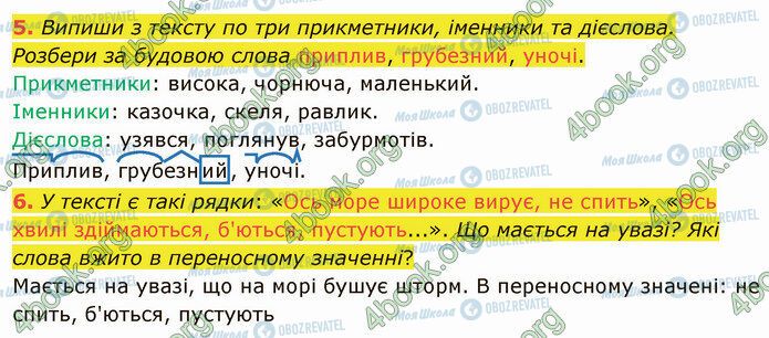 ГДЗ Укр мова 4 класс страница §74 (5-6)