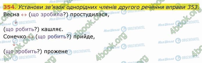 ГДЗ Українська мова 4 клас сторінка 354