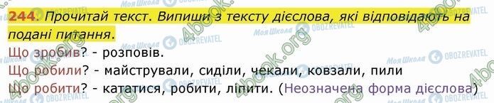 ГДЗ Українська мова 4 клас сторінка 244