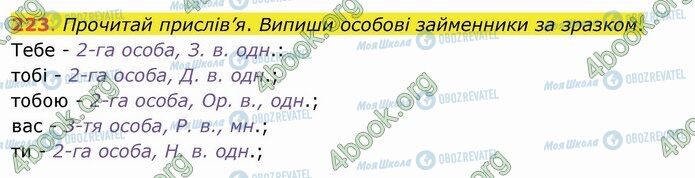 ГДЗ Українська мова 4 клас сторінка 223