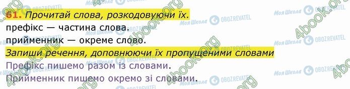 ГДЗ Українська мова 4 клас сторінка 61