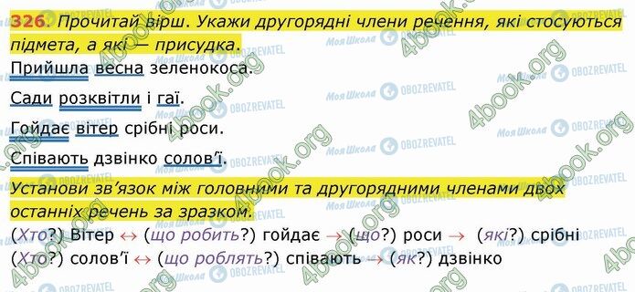 ГДЗ Українська мова 4 клас сторінка 326
