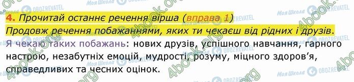 ГДЗ Українська мова 4 клас сторінка 4