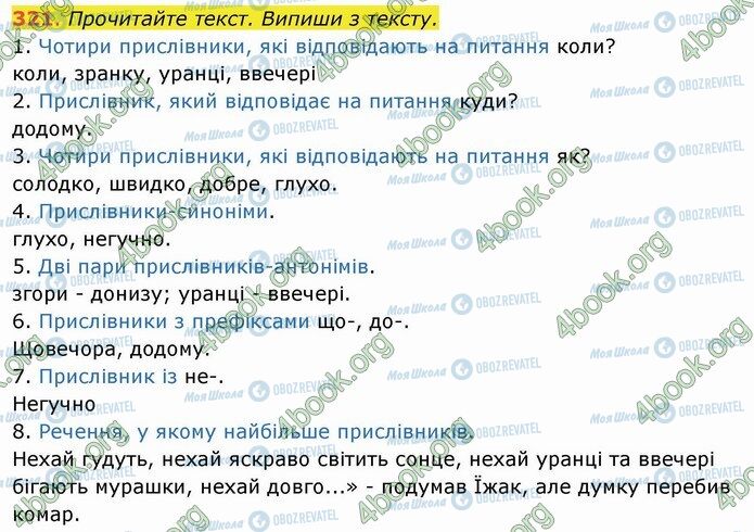 ГДЗ Українська мова 4 клас сторінка 321