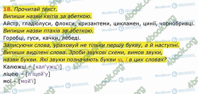 ГДЗ Українська мова 4 клас сторінка 18