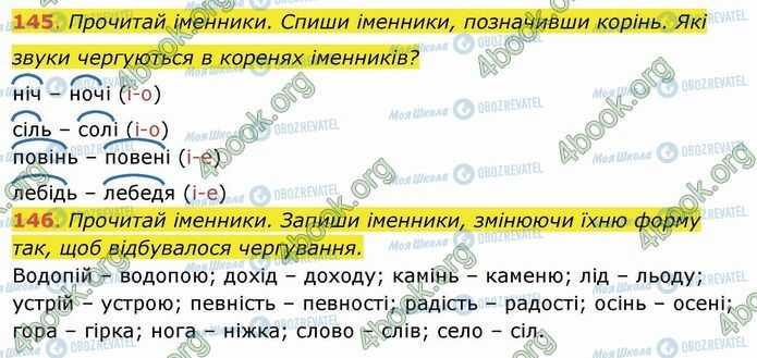 ГДЗ Укр мова 4 класс страница 145-146