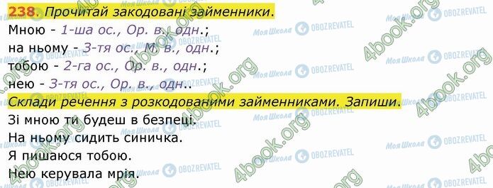 ГДЗ Українська мова 4 клас сторінка 238