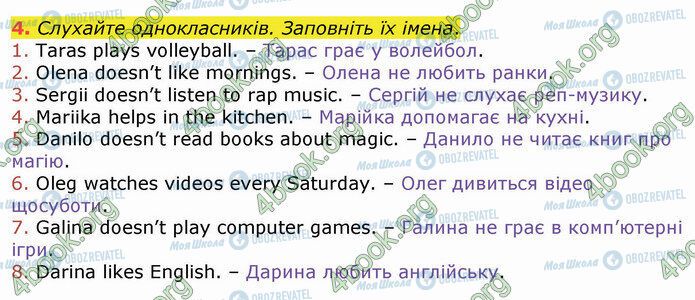 ГДЗ Англійська мова 4 клас сторінка Стр.16 (4)