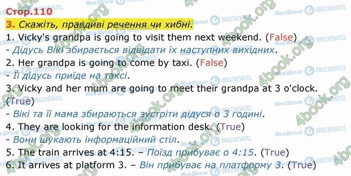 ГДЗ Английский язык 4 класс страница Стр.110 (3)