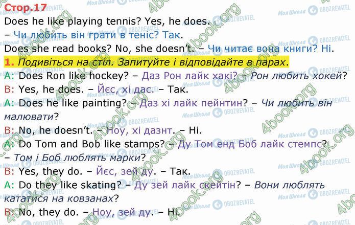 ГДЗ Английский язык 4 класс страница Стр.17 (1)