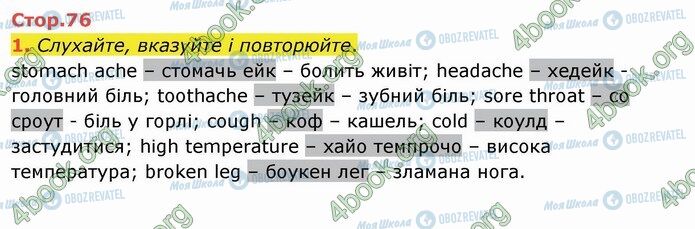 ГДЗ Английский язык 4 класс страница Стр.76 (1)