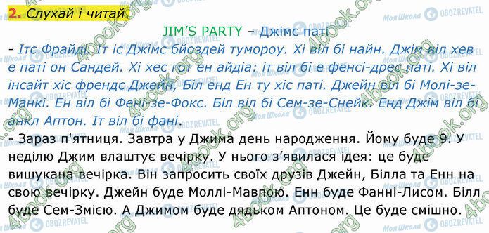 ГДЗ Англійська мова 4 клас сторінка Стр.56 (2)