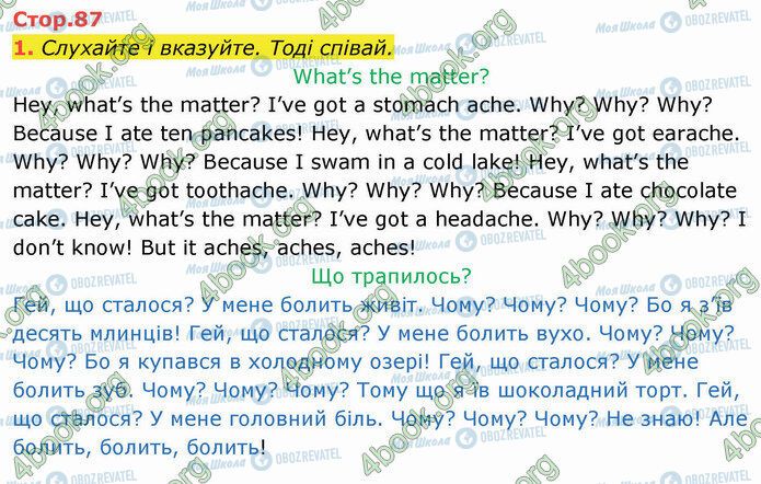 ГДЗ Англійська мова 4 клас сторінка Стр.87 (1)