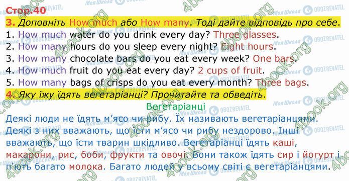 ГДЗ Англійська мова 4 клас сторінка Стр.40