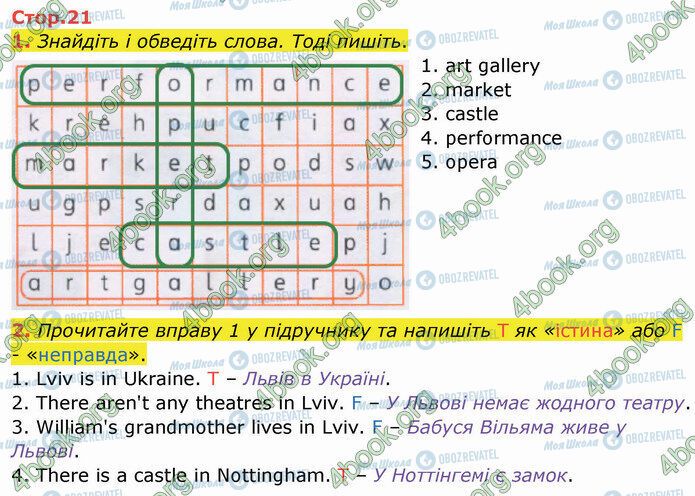 ГДЗ Англійська мова 4 клас сторінка Стр.21