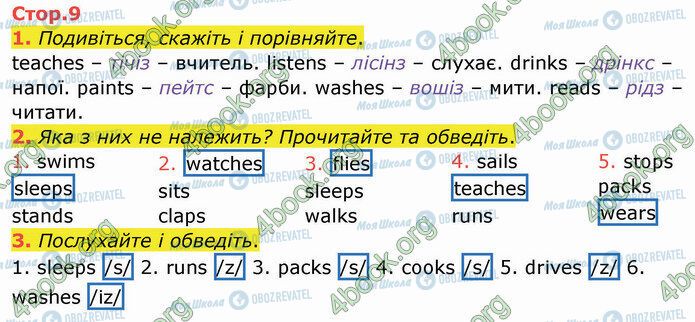 ГДЗ Англійська мова 4 клас сторінка Стр.9