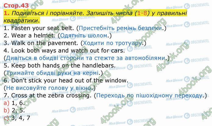 ГДЗ Англійська мова 4 клас сторінка Стр.43 (1)