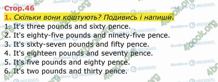 ГДЗ Англійська мова 4 клас сторінка Стр.46 (1)