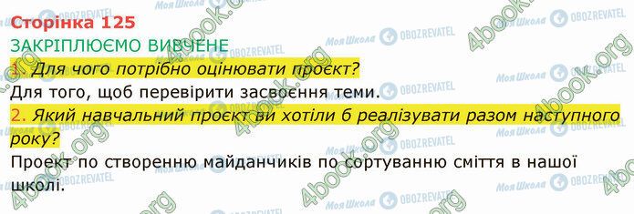 ГДЗ Інформатика 4 клас сторінка Стр.125