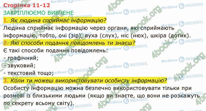 ГДЗ Информатика 4 класс страница Стр.11 (1-3)