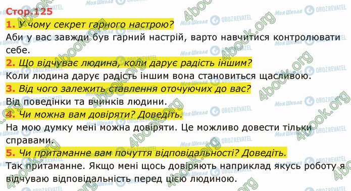 ГДЗ Я досліджую світ 4 клас сторінка Стр.125