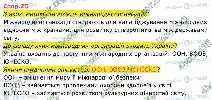 ГДЗ Я досліджую світ 4 клас сторінка Стр.25