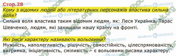 ГДЗ Я досліджую світ 4 клас сторінка Стр.28 (1)